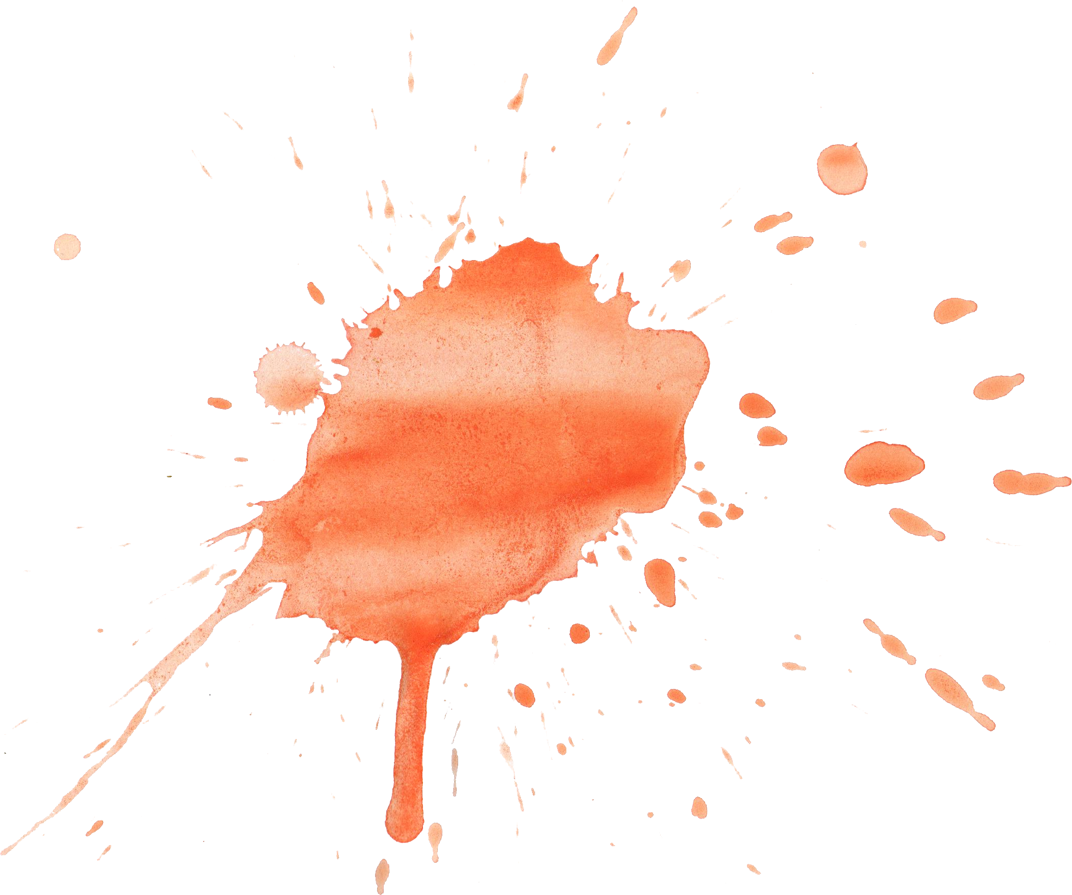 Download Free Orange Watercolour Splatter Png Image With No Background Pngkey Com