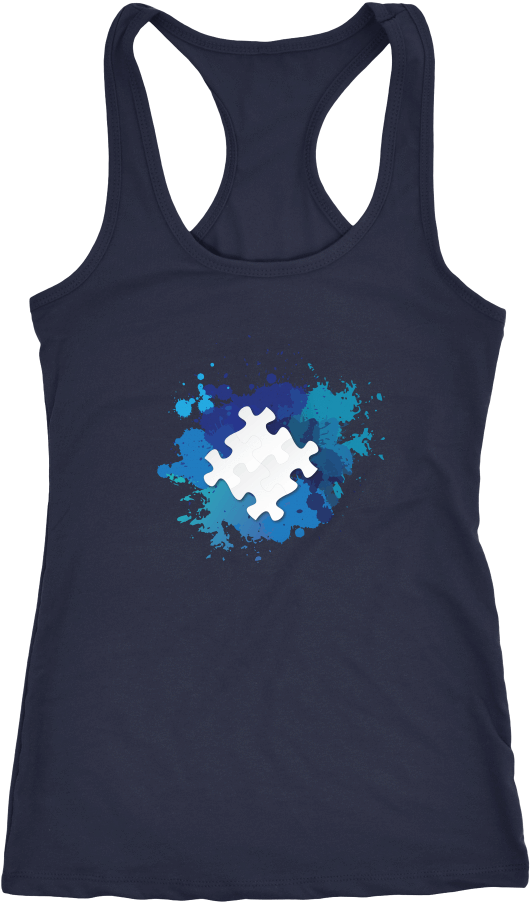 Autism Puzzle Watercolor Splash - Dog Lover And Runner Tank Top - Can't Jog Without Dog (1000x1000), Png Download