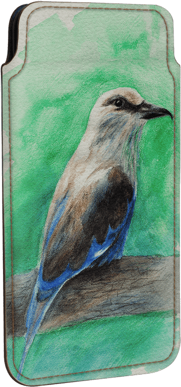 Dailyobjects Bird Watercolor Real Leather Wallet Case - Housse De Coussin Taie D'oreiller -coton Et Lin-45*45cm-motif (900x900), Png Download