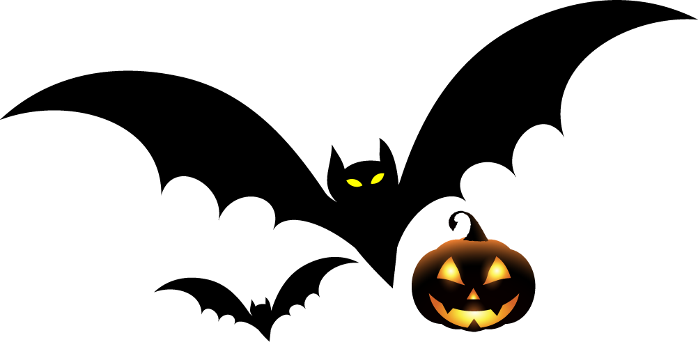 Halloween Bat Png - Halloween Png (1002x491), Png Download