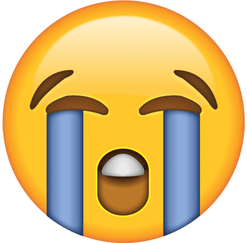Laugh Cry Emoji Png - Crying Face Emoji Png (640x640), Png Download