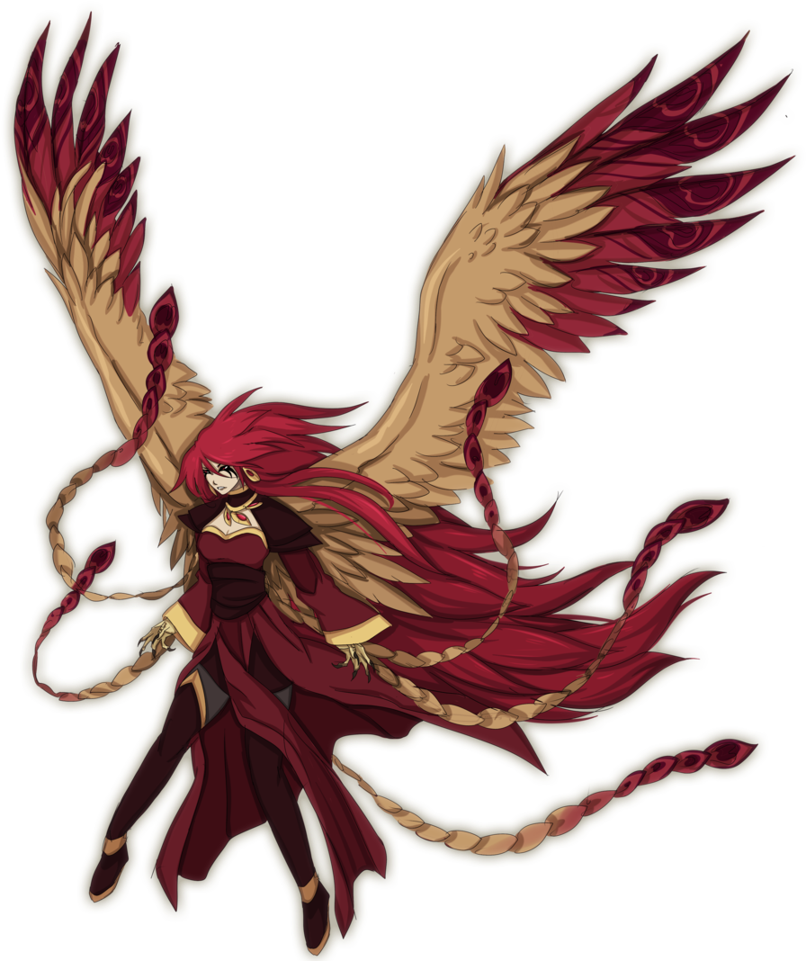 Phoenix Drawing Anime - Phoenix Anime Transparent (1024x1170), Png Download