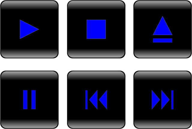 Button, Controls, Player, Stop, Forward, Rewind, Pause - Multimedia Buttons Png (640x431), Png Download