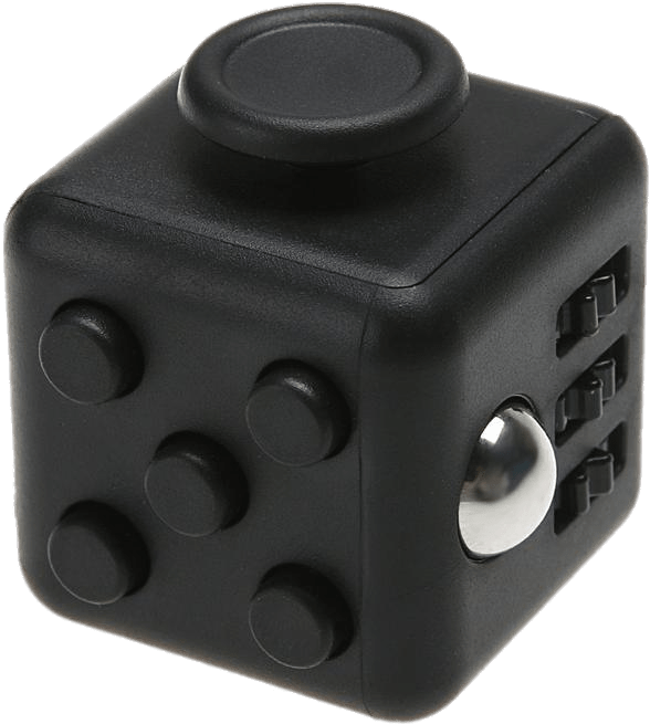 Black Fidget Cube - Stress Reliever Cube (800x800), Png Download