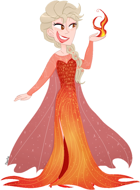 Elsa Anna Fictional Character Mythical Creature Art - Elsa Frozen Colors Red Png (500x667), Png Download