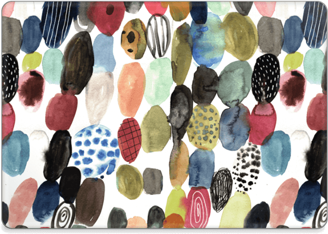 Dots Watercolor - Macbook Air (800x562), Png Download