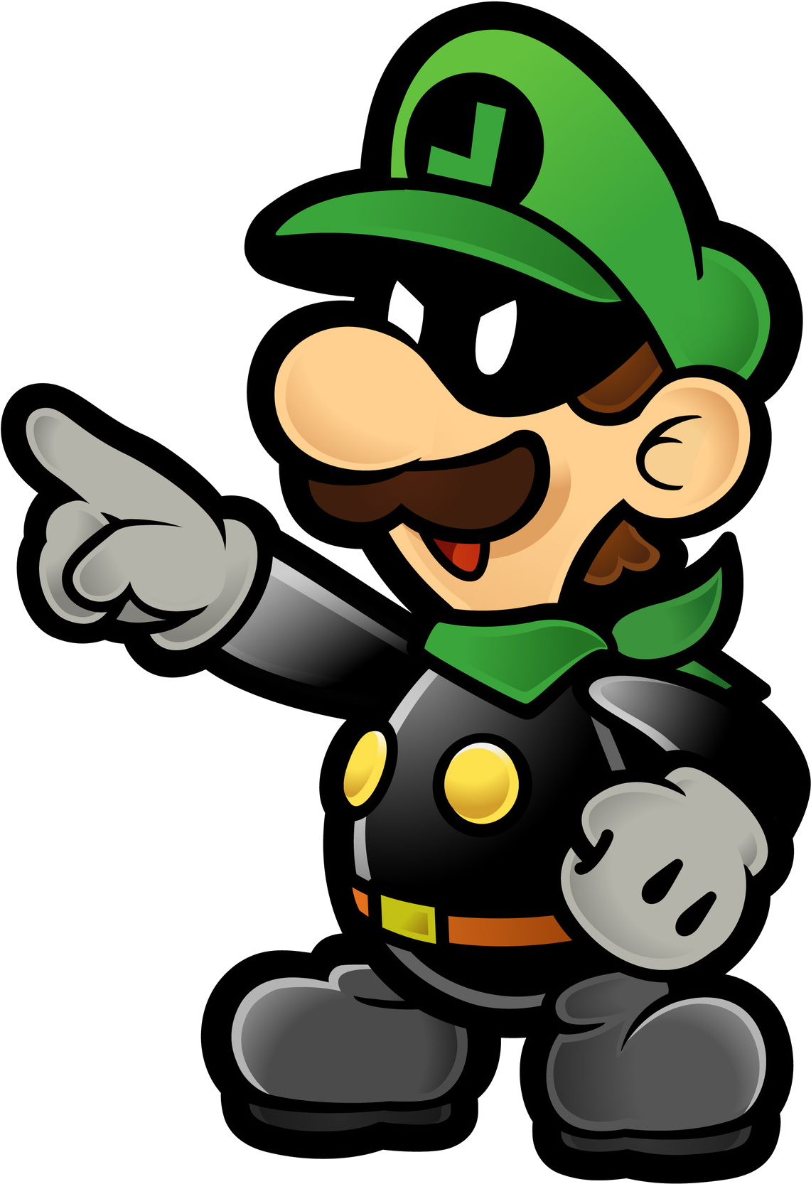 L He's My Fav Paper Mario Character - Mr L Mario (1164x1736), Png Download