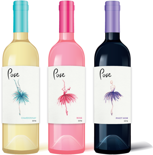 Pose Wine Packaging, Ballet Dancer Illustration In - Watercolor & Wine (555x555), Png Download