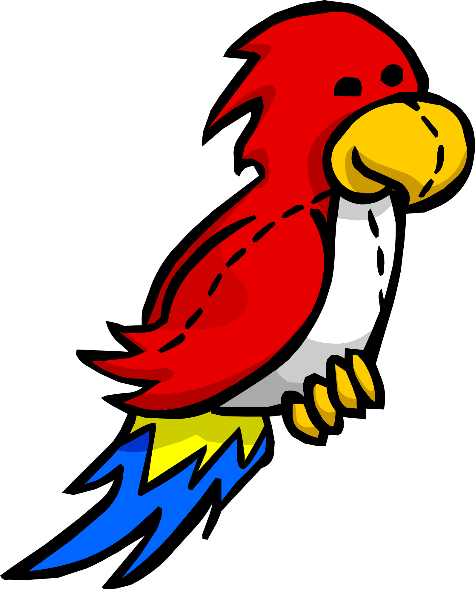 Stuffed Parrot - Club Penguin Parrot (1147x1423), Png Download