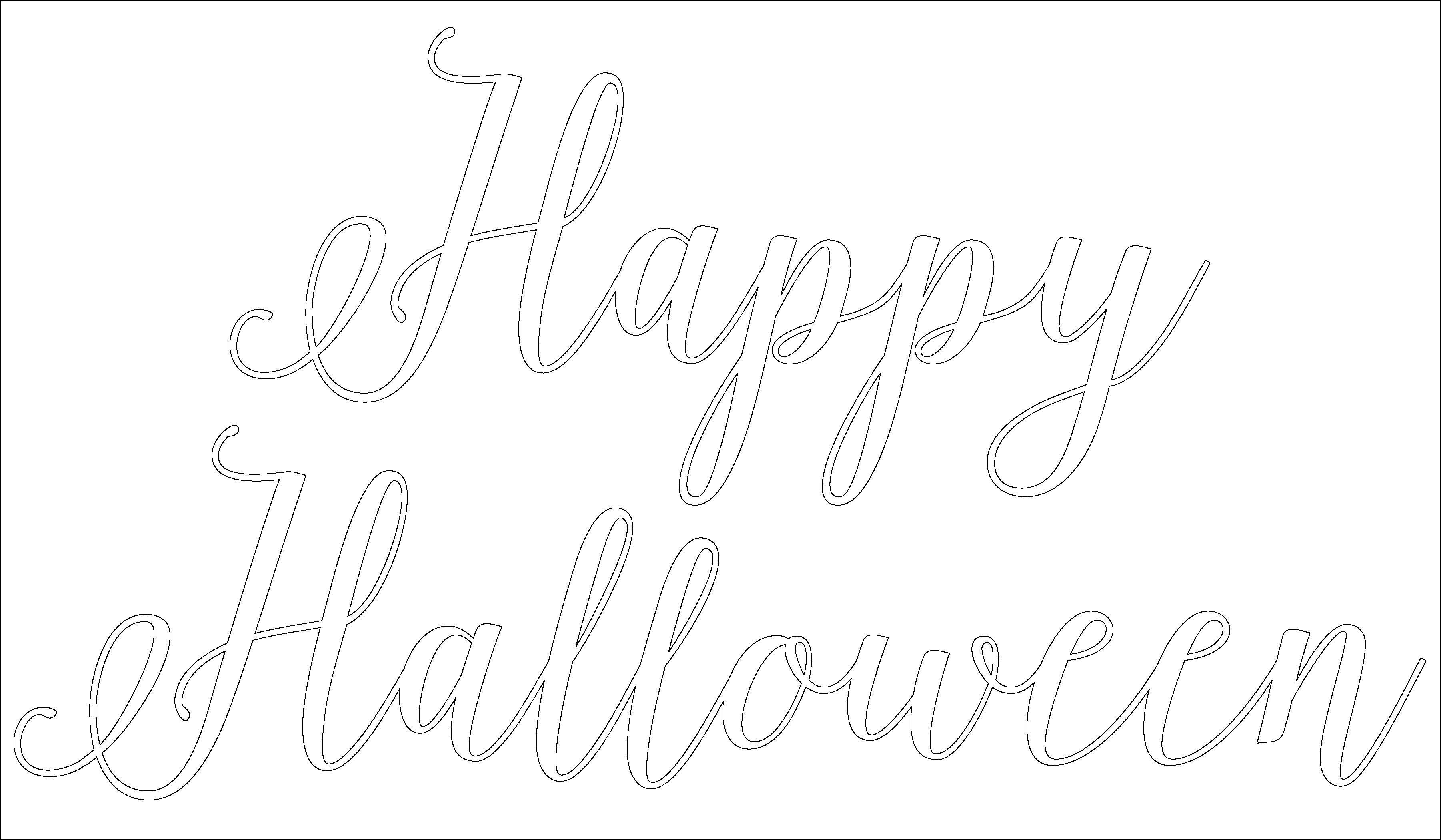 Happy Halloween Free Template - Calligraphy (3602x2102), Png Download