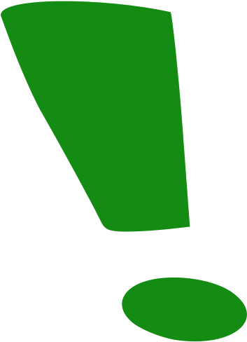 Exclamation Mark-green - Green Exclamation Mark Png (500x500), Png Download
