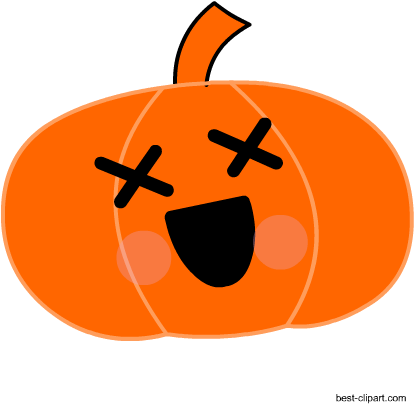 Cute Pumpkin Free Clip Art For Halloween - Adorable Cartoon Pumpkins (450x450), Png Download