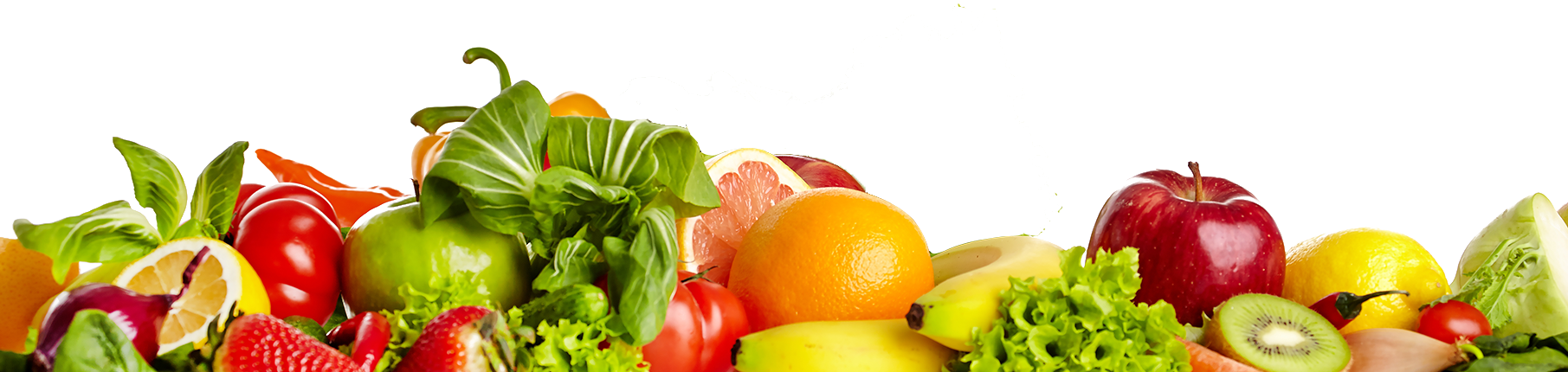 Food Services - Fruits And Vegetables Border (1811x430), Png Download