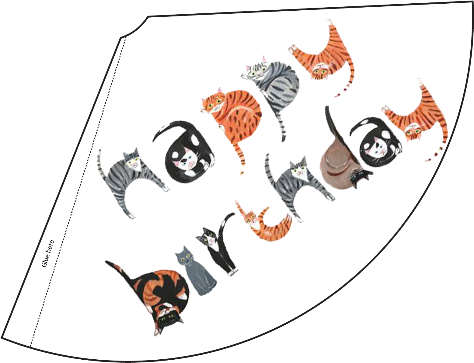 Cats Spell Out Happy Birthday Hat - Happy Birthday Font Cat (1592x1192), Png Download