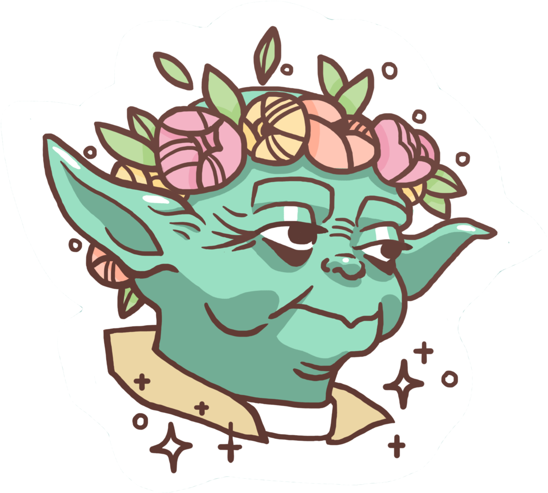 Yoda - Sticker Tumblr Star Wars (500x707), Png Download