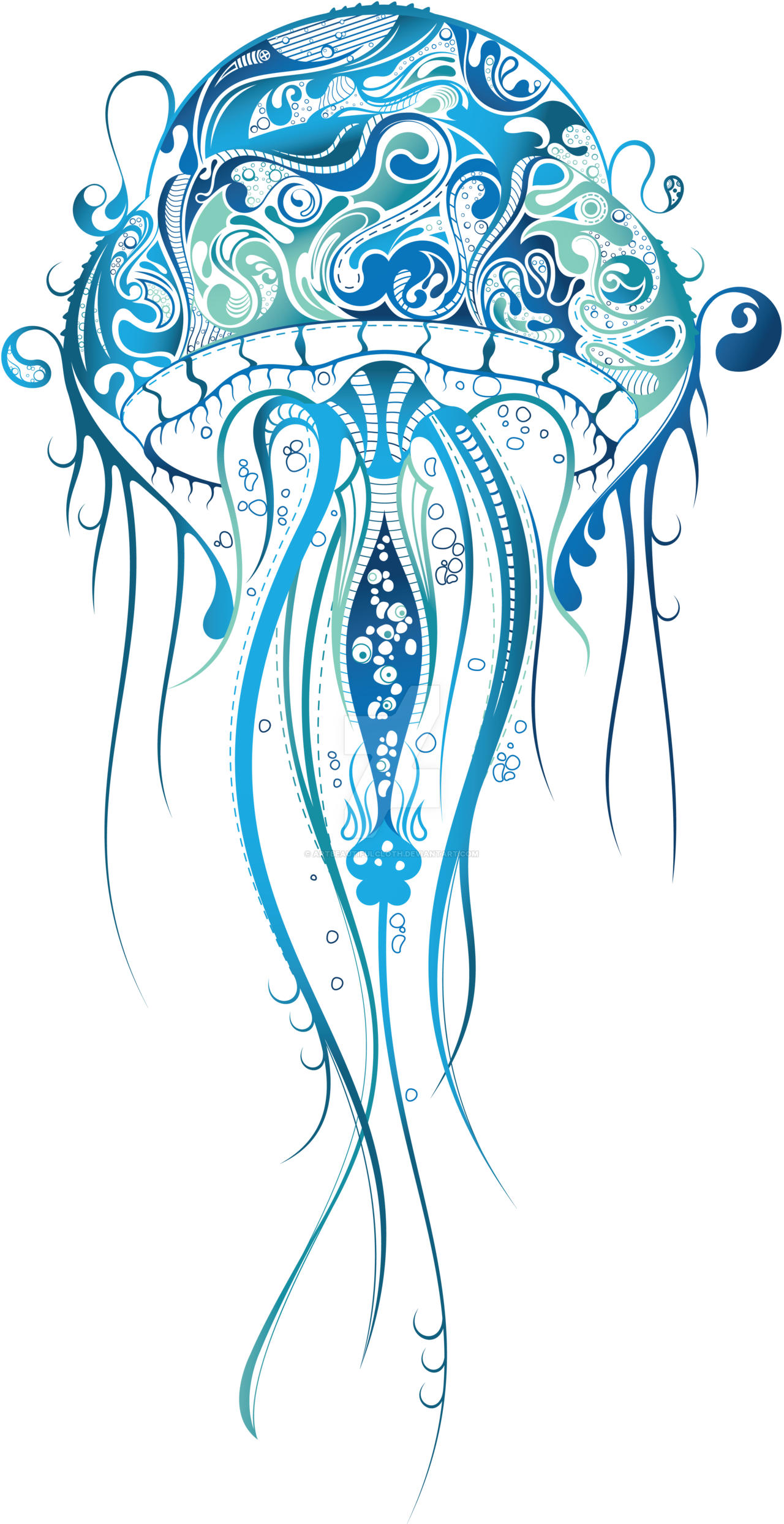 Jellyfish Png Clipart - Jellyfish Png (1280x2487), Png Download