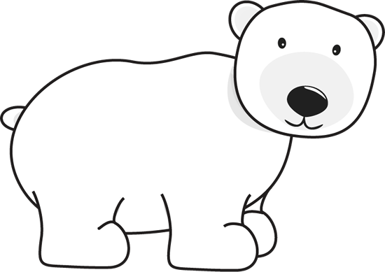Polar Bear Clip Art - Clip Art Polar Bear (550x389), Png Download
