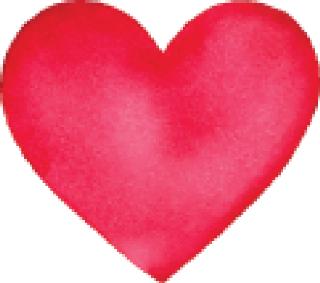 Water Color Clipart Heart - Water Color Hearts Png (451x399), Png Download