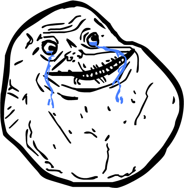 Feel Like A Sir Meme Png - Troll Face Forever Alone (650x650), Png Download