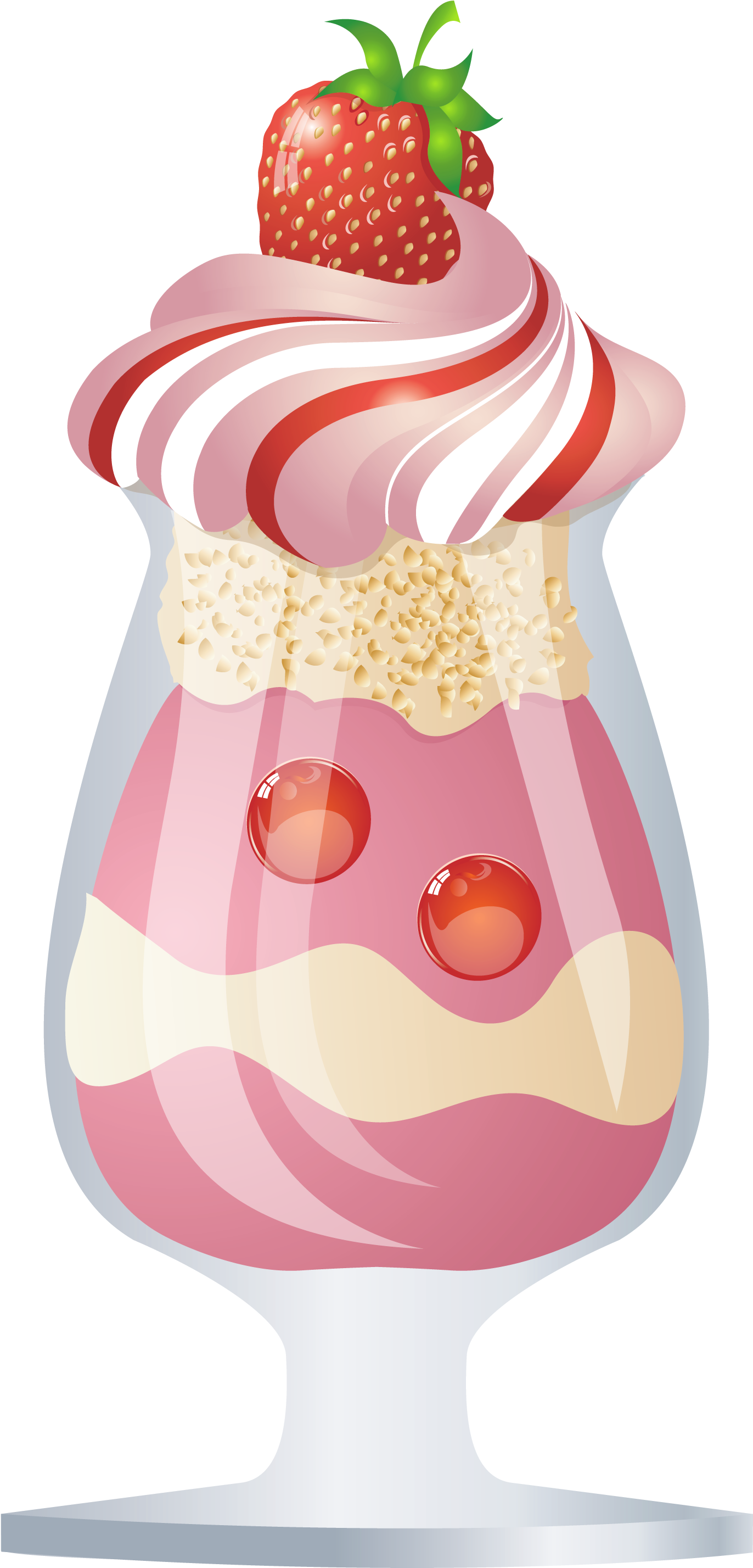 Sundae Clipart Food Item - Ice Cream Dessert Vector (1914x3150), Png Download