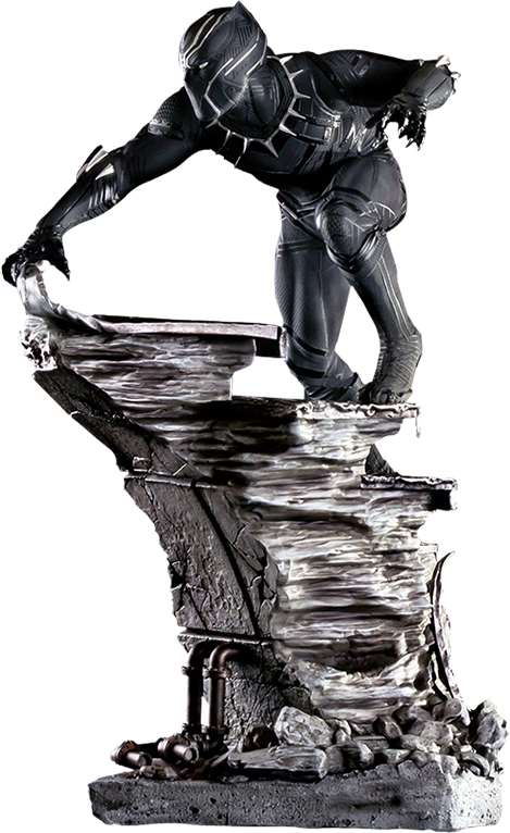 Black Panther Png Image - Black Panther Marvel Polystone Statue (469x766), Png Download