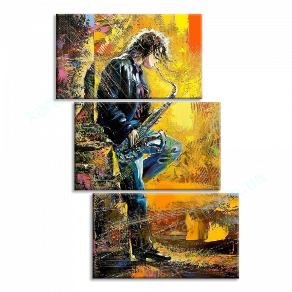 Картина Молодой Парень Играет Джаз - Art Print: Balaikin2009's The Young Guy Playing A S (600x600), Png Download