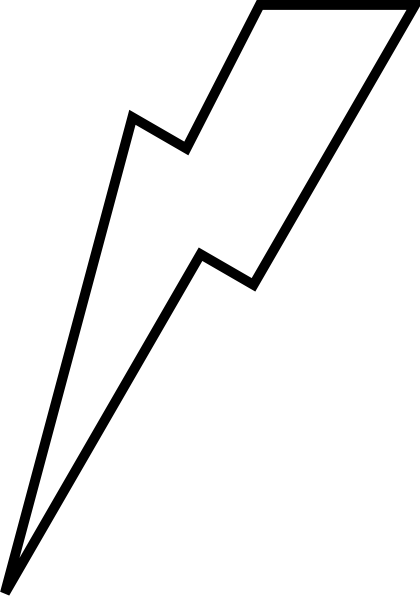 Lightening Bolt Clip Art - Harry Potter Lightning Bolt Outline (420x598), Png Download