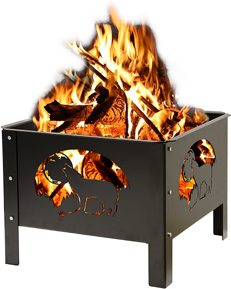 Fire Box Square - Box Fire Pit (495x576), Png Download