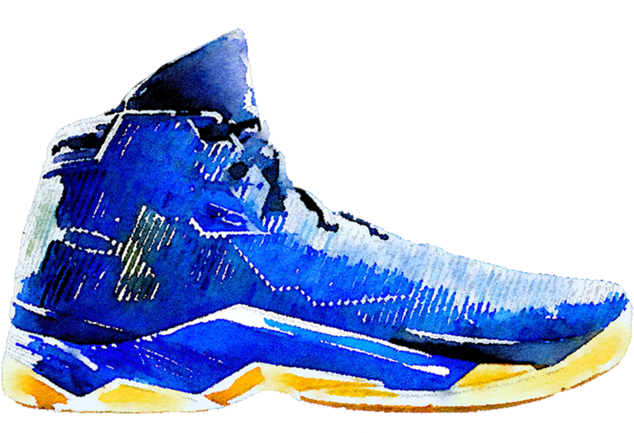 Watercolor Warriors Curry Shoe Canvas Tote (1000x1200), Png Download