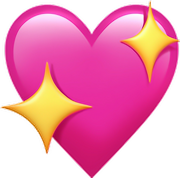 Emoji Emojicoração Coração Emoticons Heart Png Pngs - Sparkling Heart Emoji (564x556), Png Download