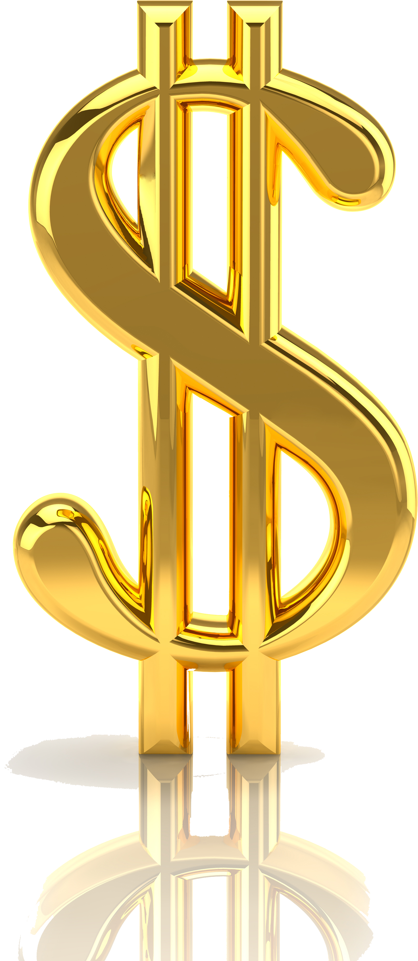 Gold Dollar Png File - Dollar Sign In Gold (4000x4000), Png Download