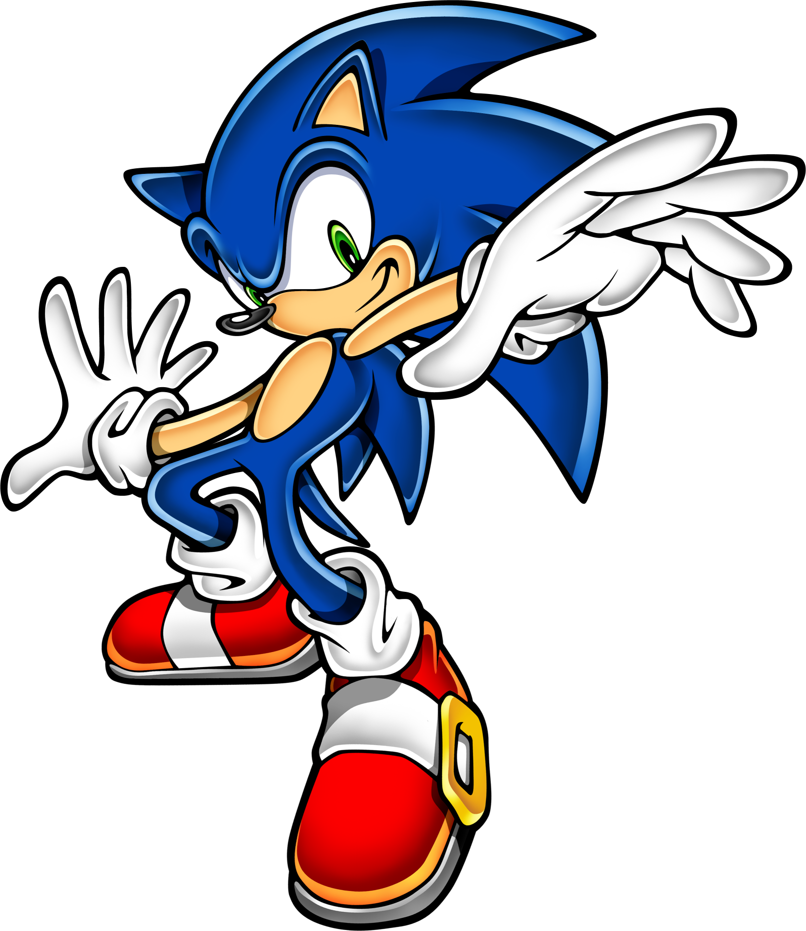Sonic Art Assets Dvd - Sonic Adventure 2 Battle Sonic (1595x1842), Png Download