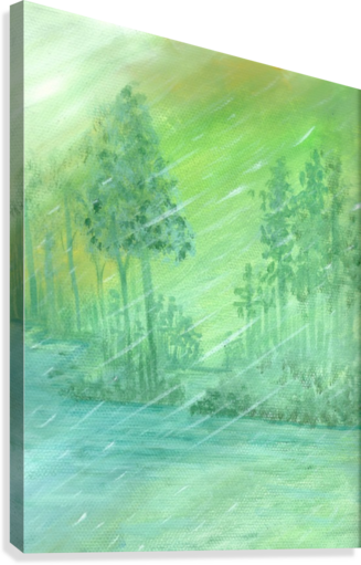 Misty Rain Forest Canvas Print - Picture Frame (327x511), Png Download