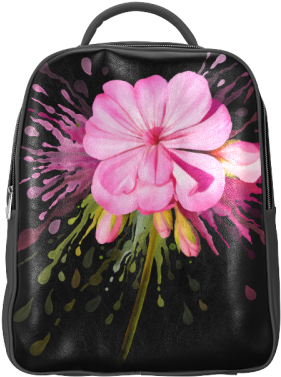 Pink Flower Color Splash, Watercolor Popular Backpack - Eruption (500x500), Png Download