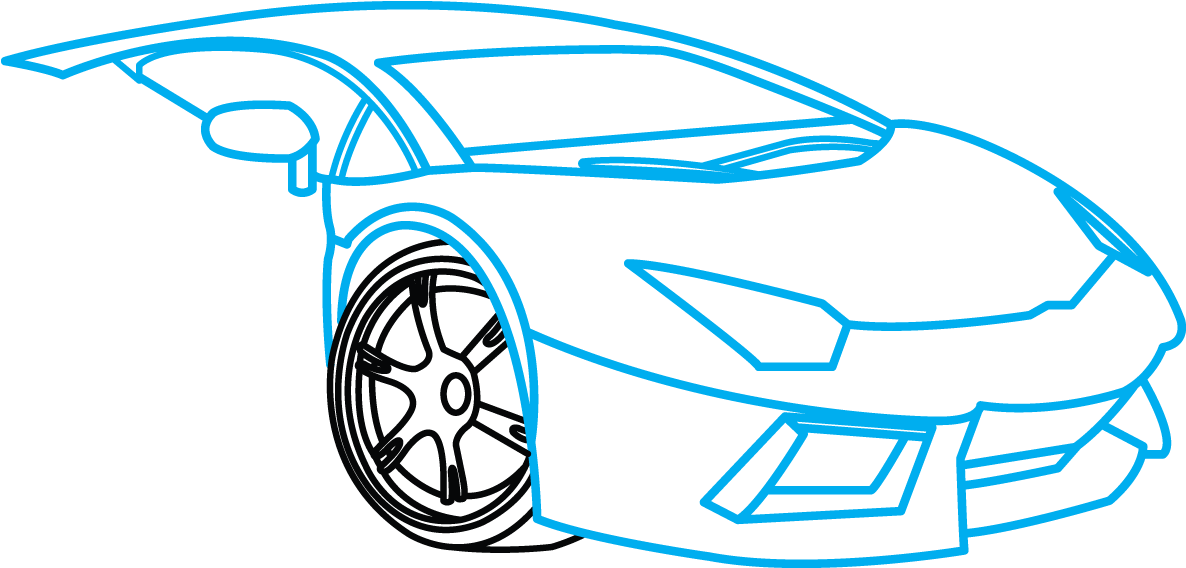 Image Library Step By At Getdrawings Com Free For - Lamborghini Dibujo (1280x720), Png Download