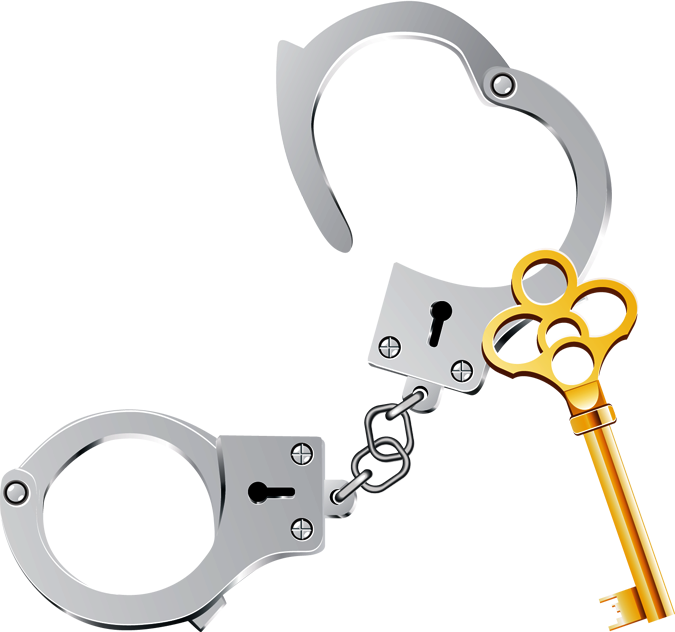 Pics Of Handcuffs - Open Handcuffs Clip Art (675x632), Png Download