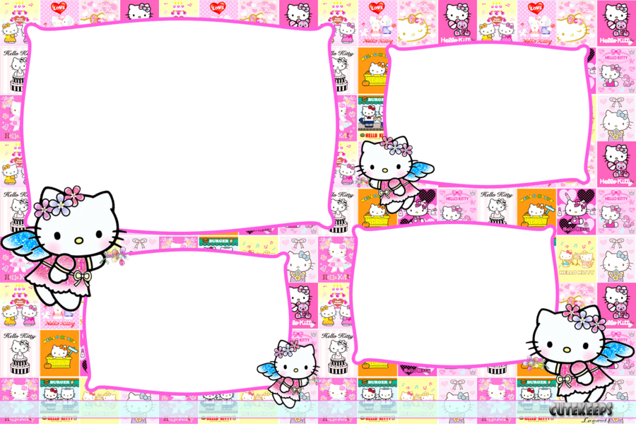 Download Hello Kitty 4r Photobooth Template Hello Kitty Frame Collage