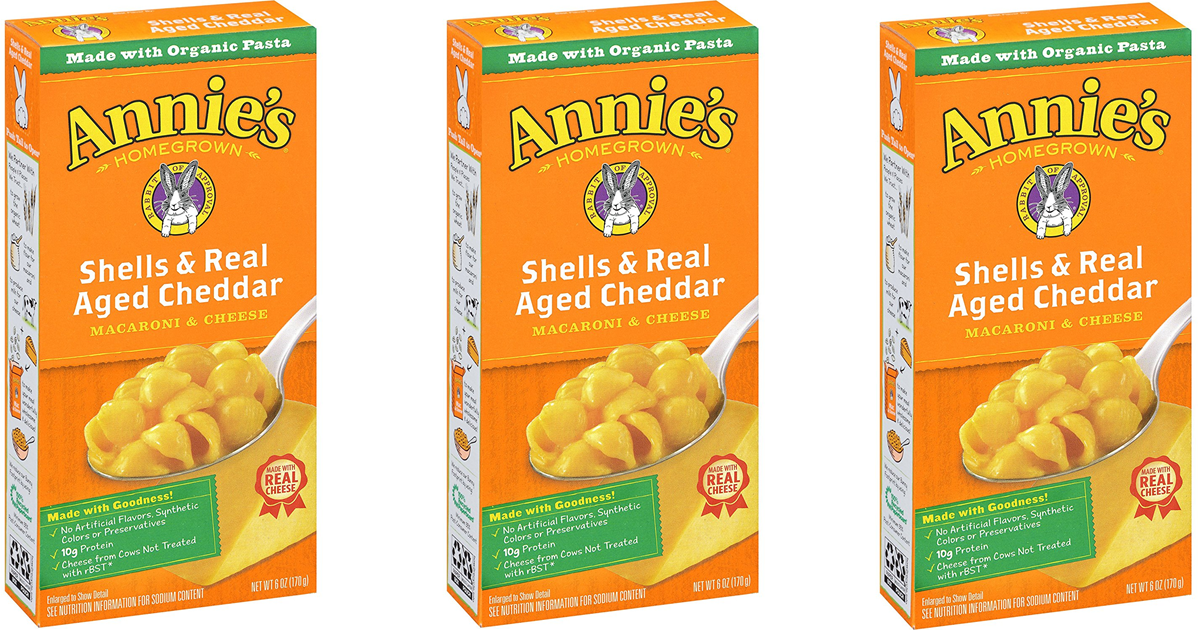 *hot* Annie's Mac & Cheese Only 29¢ At Target - Annies Homegrown Organic Snack Mix Bunnies Cheddar (1200x630), Png Download