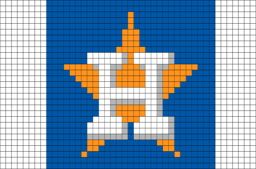 Houston Astros Pixel Art (880x581), Png Download