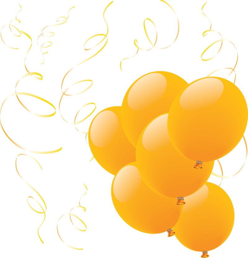 Yellow Balloons Png - Balloon Png (600x623), Png Download