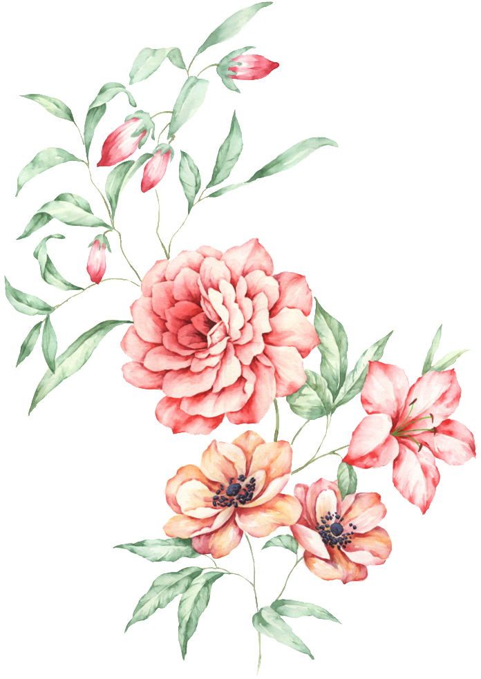 This Graphics Is Watercolor Floral Transparent Decorative - Bouquet (1024x1024), Png Download