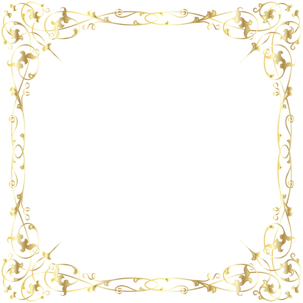 Decorative Border Transparent Png Image - Art Deco Frame Png (600x600), Png Download
