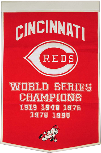 Cincinnati Reds World Series Dynasty Wool Banner (24 (500x500), Png Download