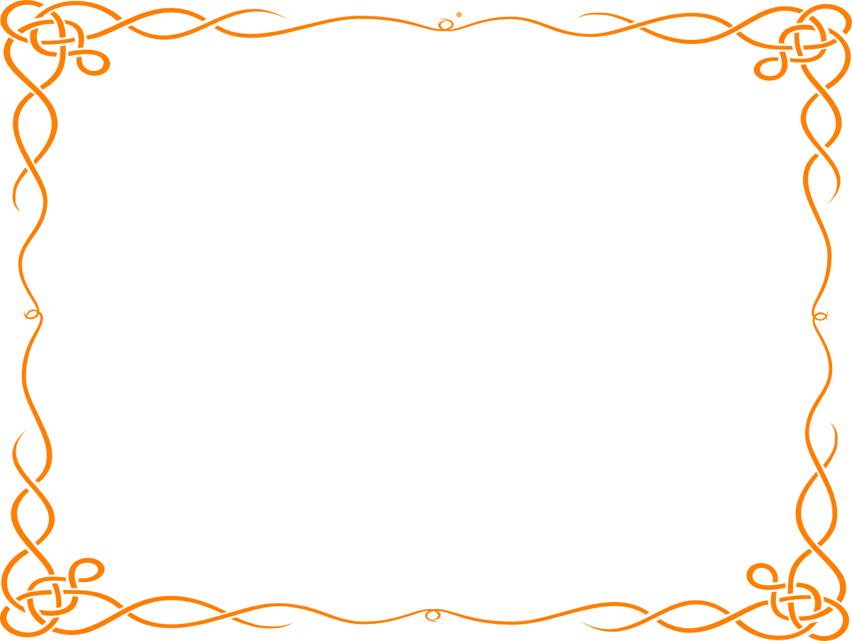 Decorative Border Png - Orange Border Clip Art (1200x903), Png Download
