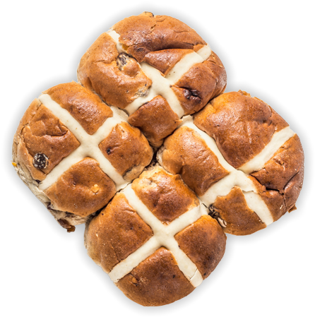 Hot Cross Buns - Hot Cross Bun (515x524), Png Download