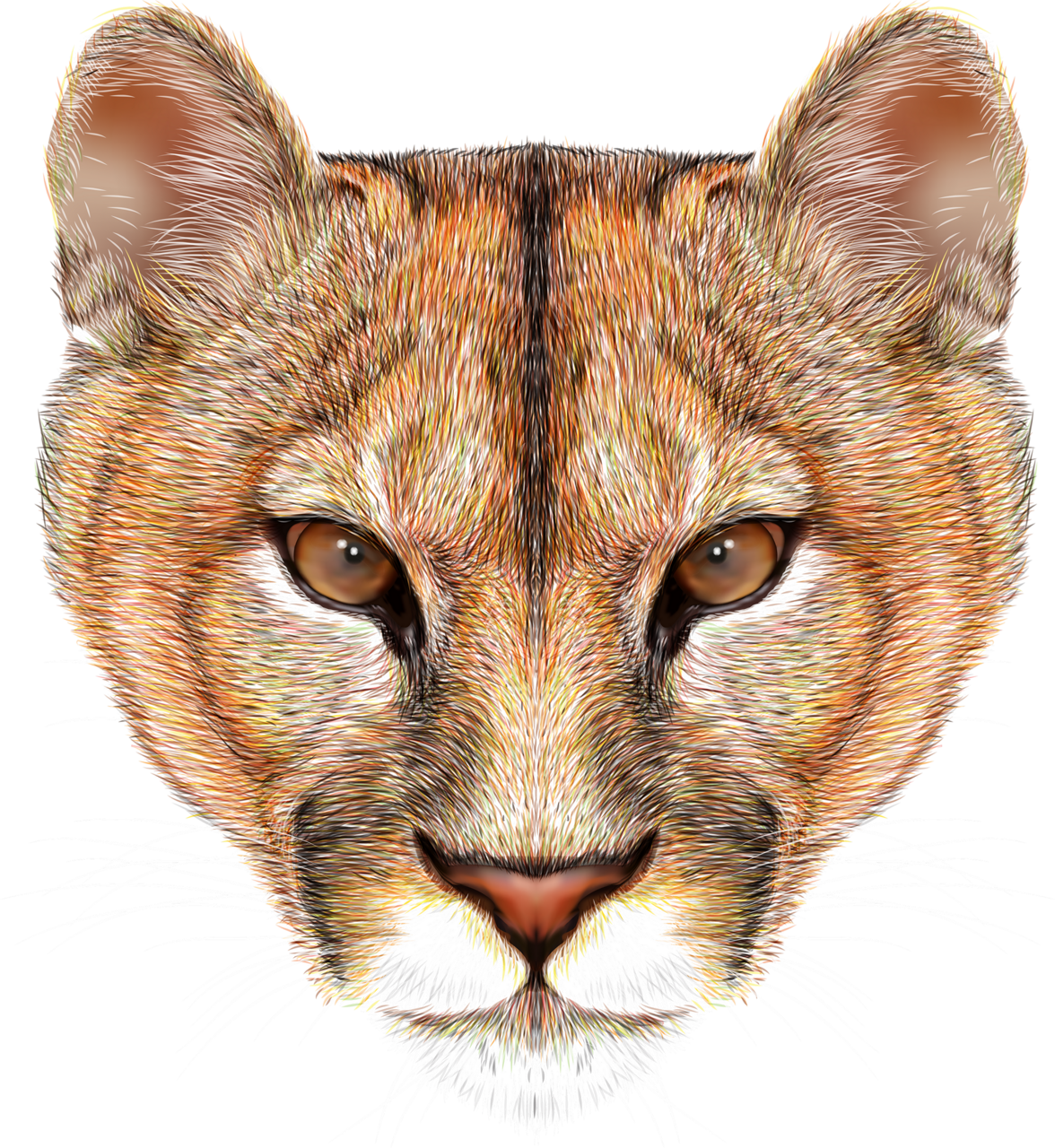 Фото, Автор Soloveika На Яндекс - Portrait Of A Mountain Lion Beige Printed Canvas Bag (1176x1280), Png Download