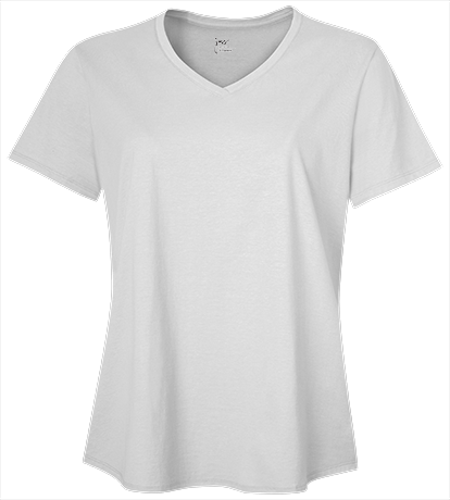 Jms30 Women's Jms ® V Neck T Shirt - Women's White T Shirt Transparent (414x460), Png Download