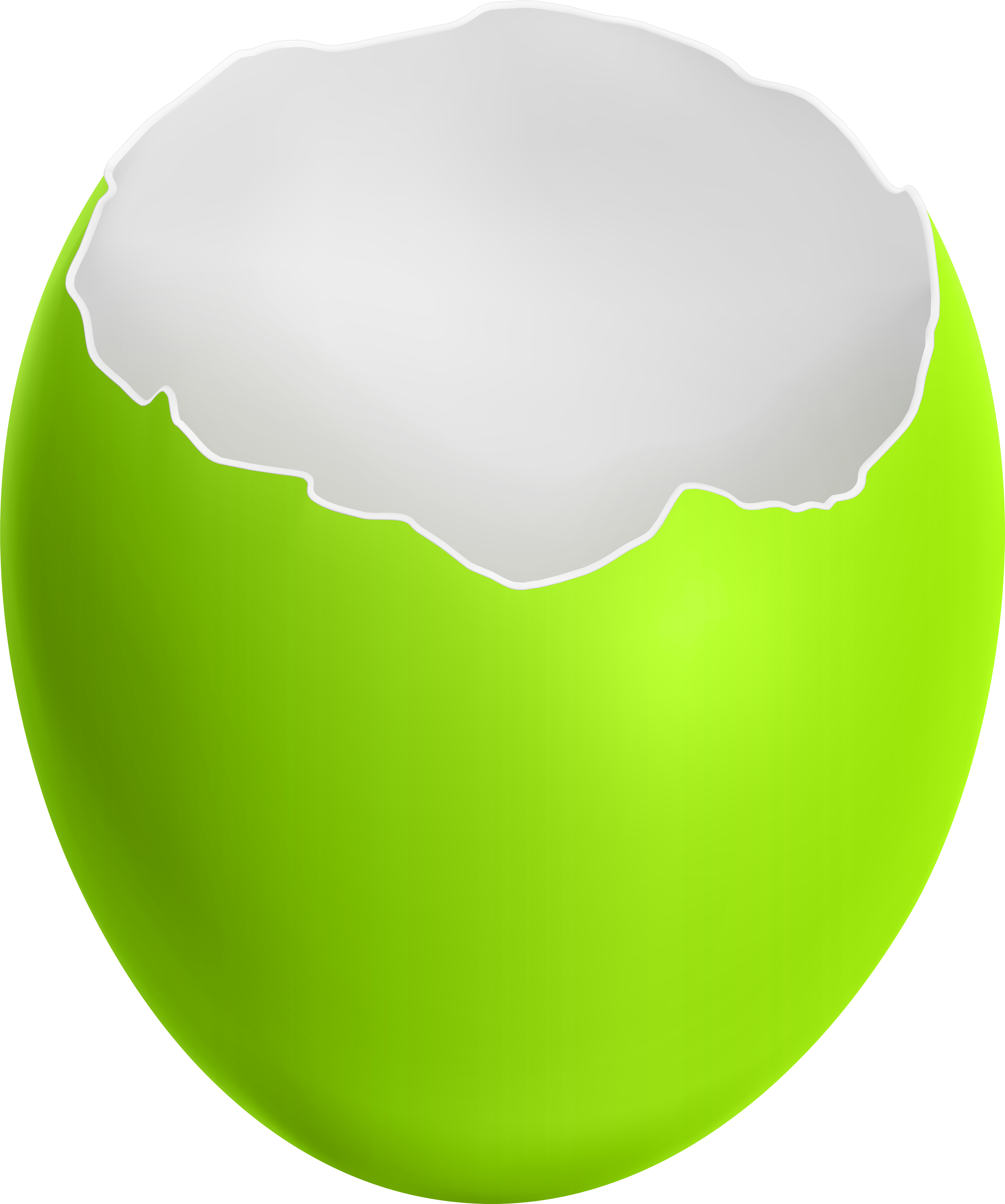 Broken Easter Egg Green Clip Art Image - Clip Art (501x600), Png Download