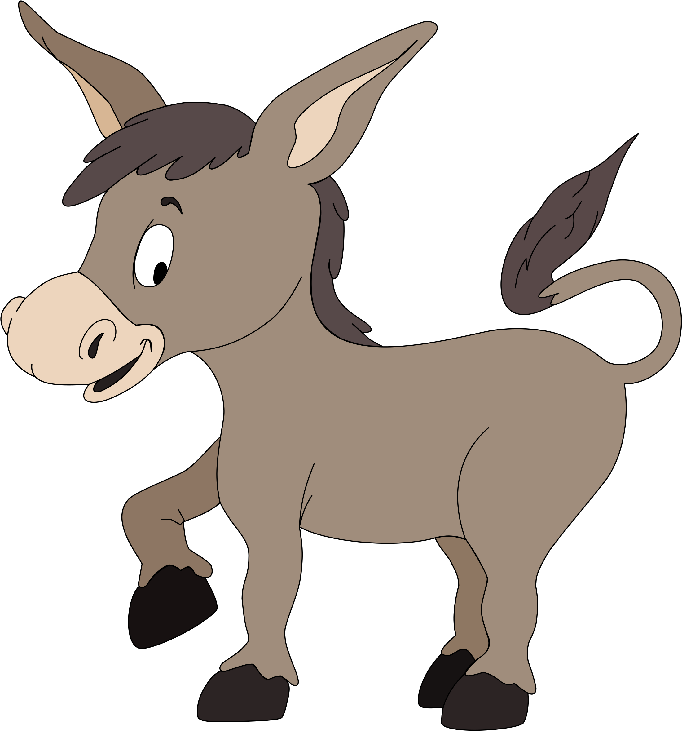 Free Christmas Donkey Cliparts, Download Free Clip - Donkey Clipart (734x786), Png Download
