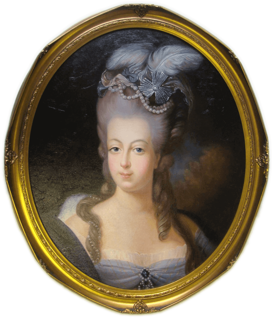Marie Antoinette - Gold Ovel Frame Png (922x1082), Png Download